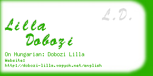 lilla dobozi business card